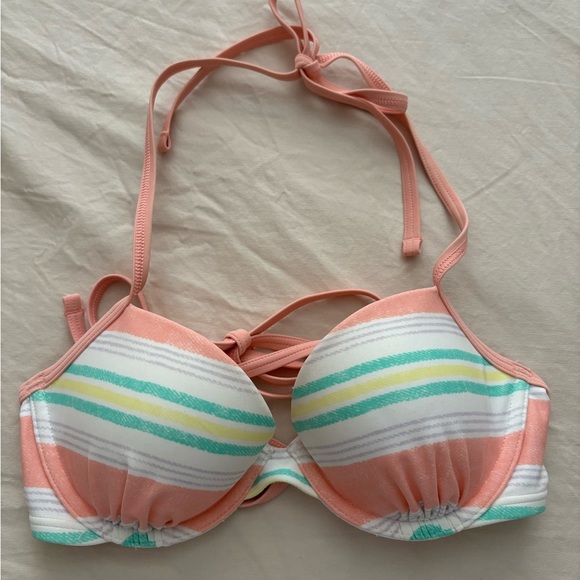 aerie Other - Aerie Women's Striped Bikini Top 34A Multicolor Underwire Swimwear